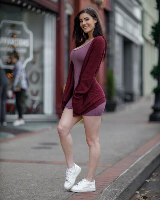 Erin Olash Tight Dress Photoshoot