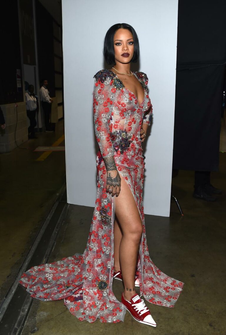 Rihanna Nude Sheer See Through Dress Nip Slip Photos Leaked