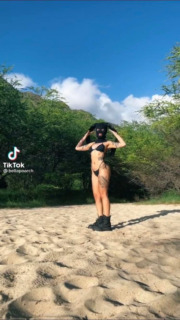 Bella Poarch Bikini Beach Mask Set Leaked - Influencers GoneWild