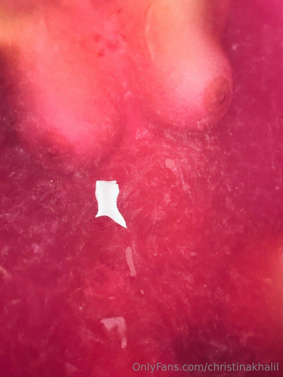 Christina Khalil Nude Bath Nipple Tease Onlyfans Set Leaked.